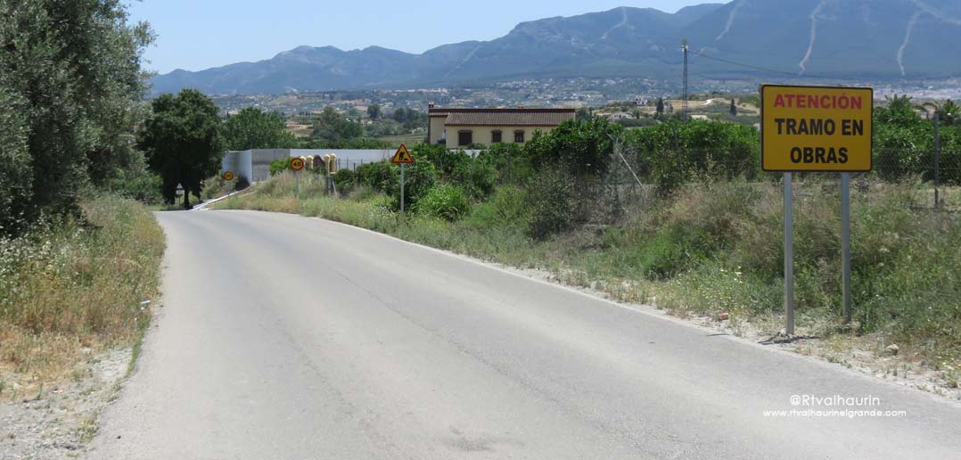 arreglo de un tramo de la carretera que une Alhaurín y Villafranco del Guadalhorce