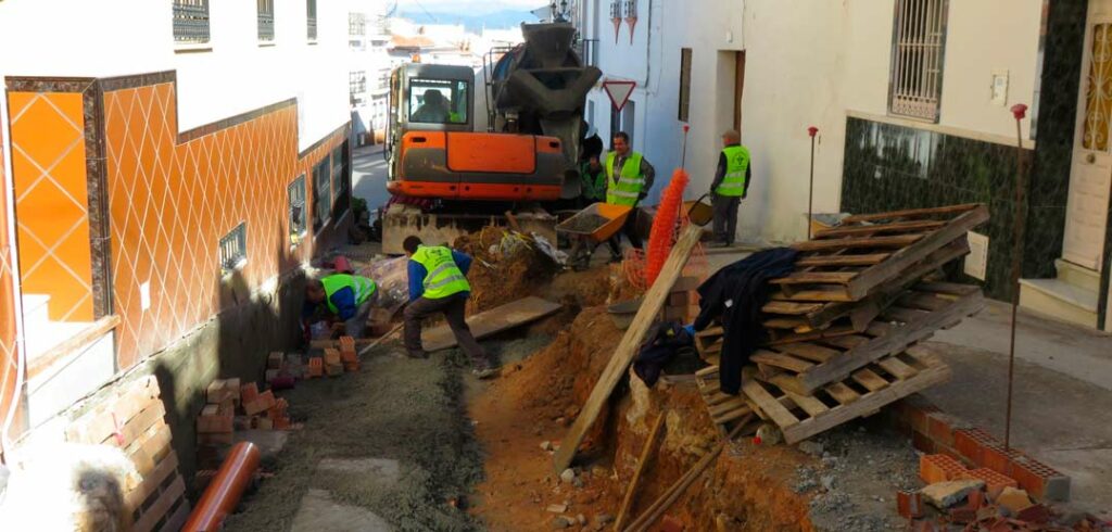 Obras en la calle Calvario