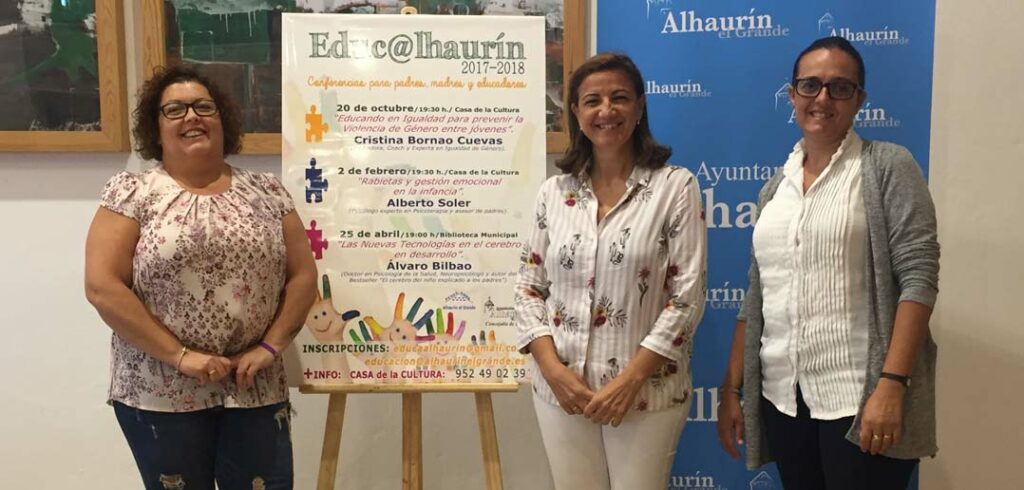 El ciclo Educ@lhaurín abordará la Igualdad, la gestión emocional y el efecto de las Nuevas Tecnologías en niños