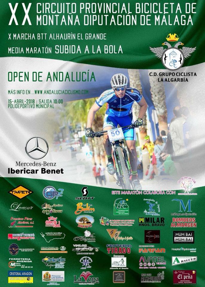 La X Marcha BTT de Alhaurín el Grande estará incluida en el Open de Andalucía y en el Circuito Provincial