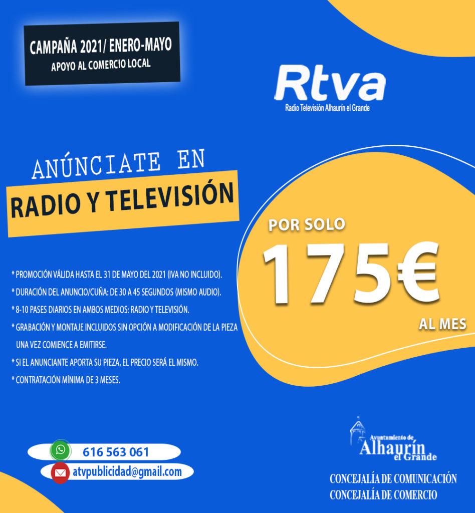 Nueva campaña de apoyo al comercio local a través de la Radio Televisión de Alhaurín el Grande