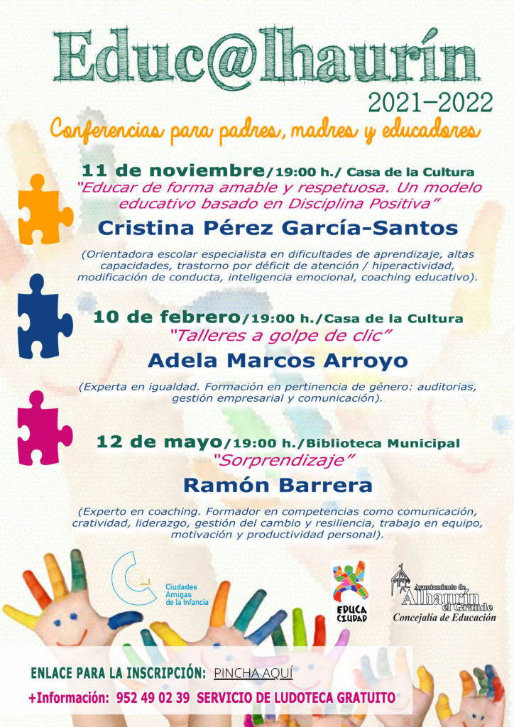 Cartel del ciclo Educ@lhaurín para el curso 2021-2022