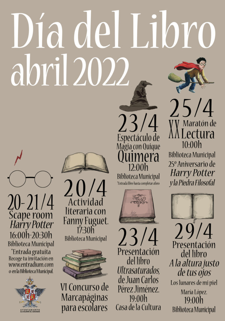 El Día del Libro se adentrará en el universo de Harry Potter con un "scape room" y el maratón de lectura