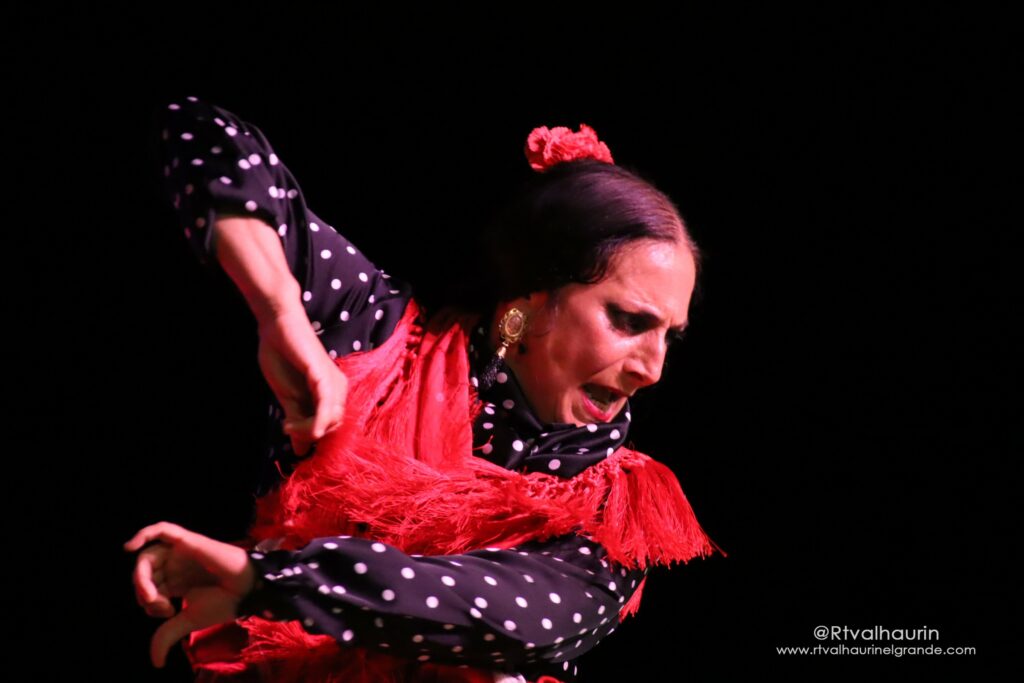 Joana Jiménez, durante su actuación en la Noche Flamenca